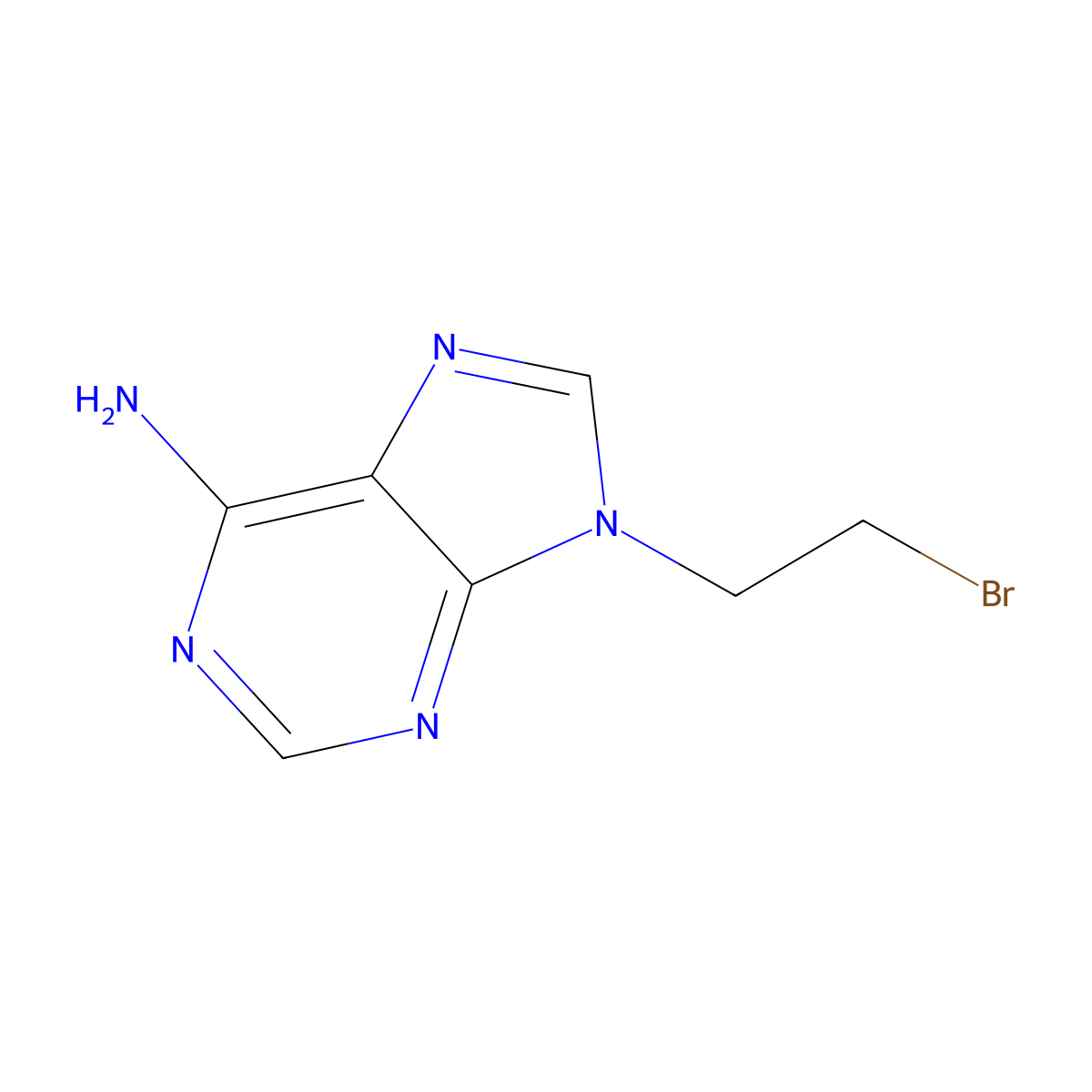 9-(2-Bromoethyl)adenine molecular structure, CAS 68217-74-3