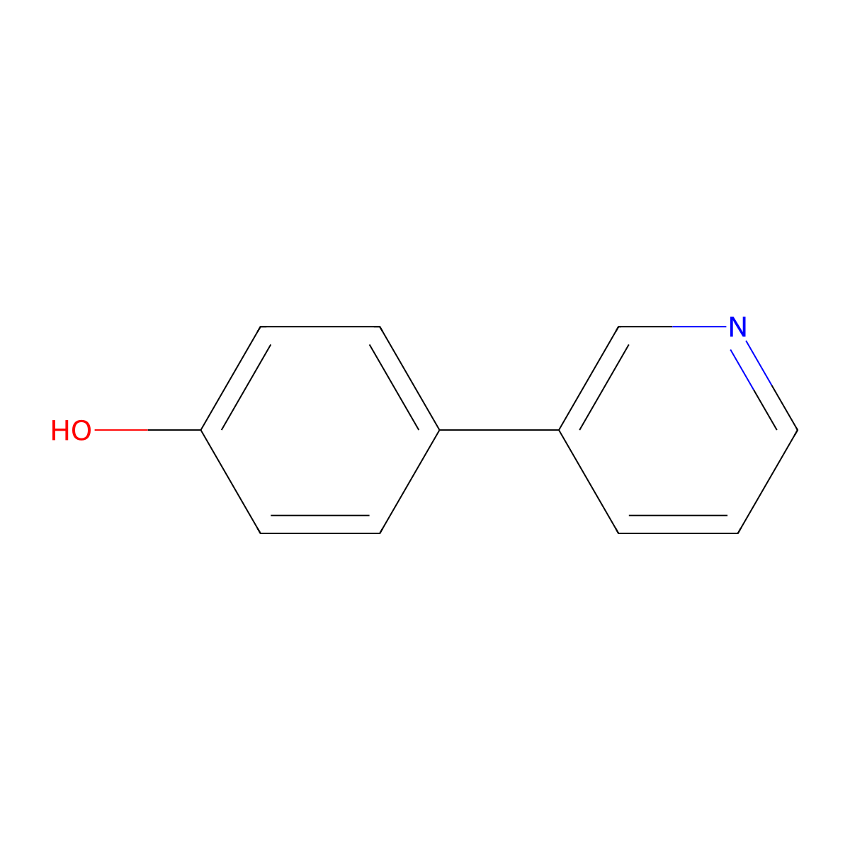 Phenol, 4-(3-pyridinyl)- molecular structure, CAS 68223-13-2