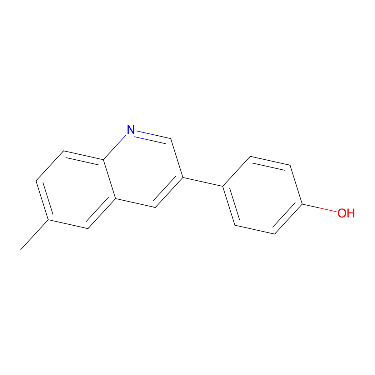 4-(6-Methyl-3-quinolinyl)phenol molecular structure, CAS 68223-14-3