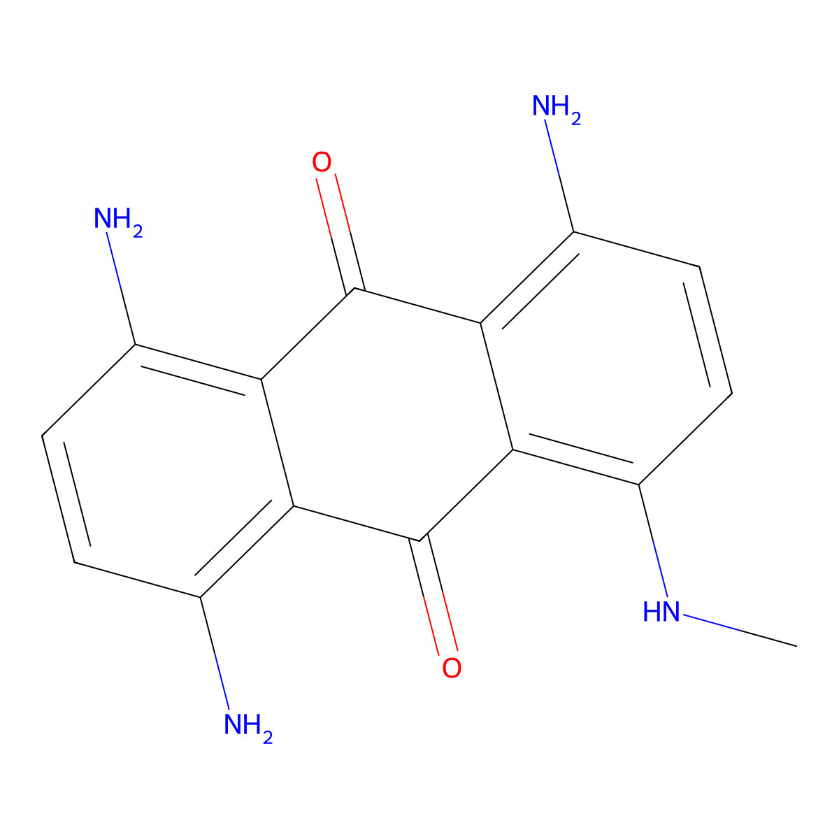 9,10-Anthracenedione, 1,4,5-triamino-8-(methylamino)- molecular structure, CAS 68227-27-0