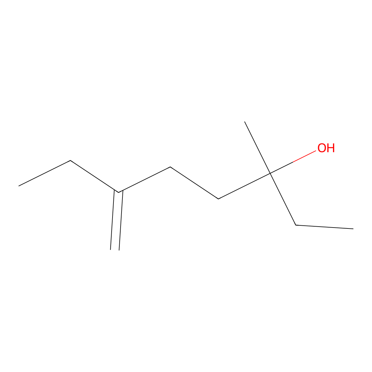 3-Octanol, 3-methyl-6-methylene- molecular structure, CAS 68227-31-6