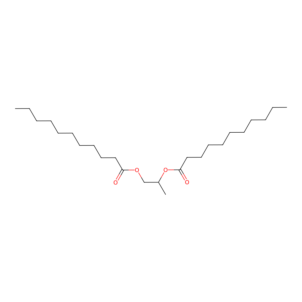 Propylene Glycol Diundecanoate molecular structure, CAS 68227-47-4