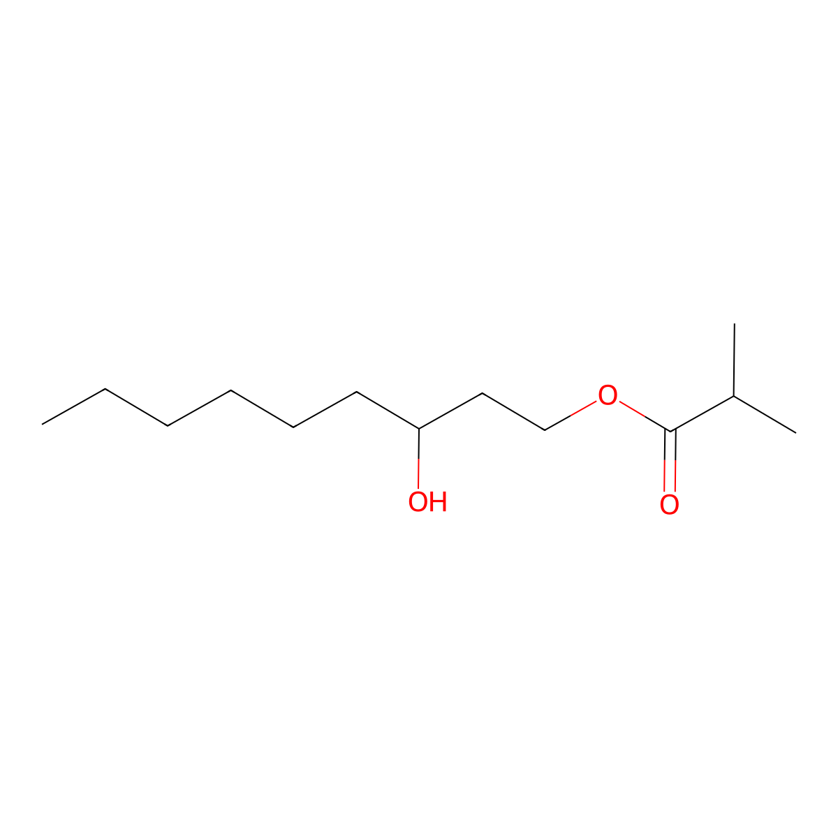 Propanoic acid, 2-methyl-, 3-hydroxynonyl ester molecular structure, CAS 68227-52-1