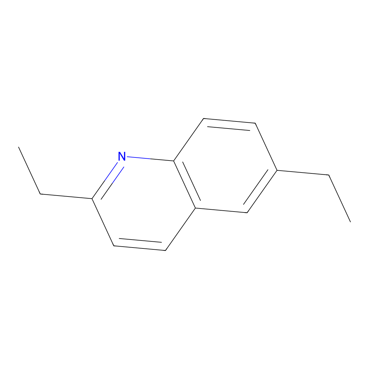 Diethylquinoline molecular structure, CAS 68228-10-4