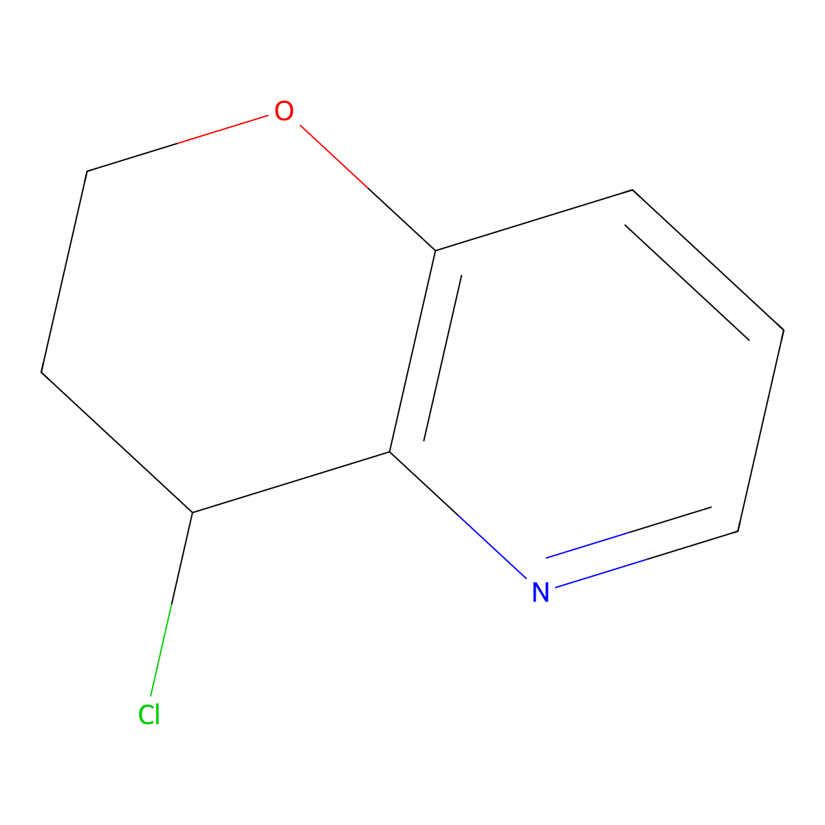 4-chloro-2H,3H,4H-pyrano[3,2-b]pyridine molecular structure, CAS 682325-50-4
