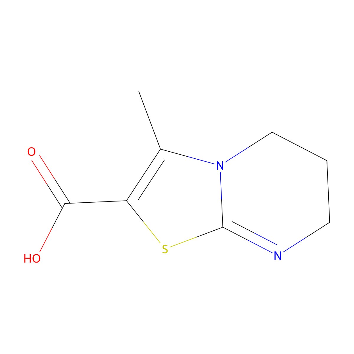 3-Methyl-6,7-dihydro-5H-thiazolo[3,2-a]pyrimidine-2-carboxylic acid molecular structure, CAS 682327-09-9