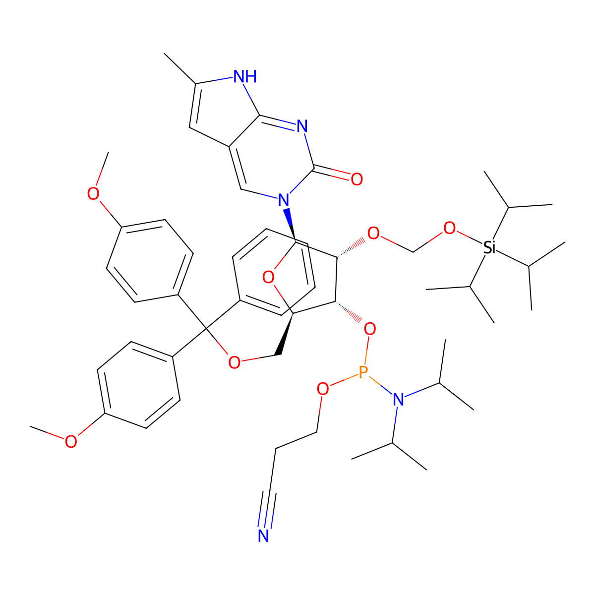2-TOM Pyrrolo amidite molecular structure, CAS 682335-08-6