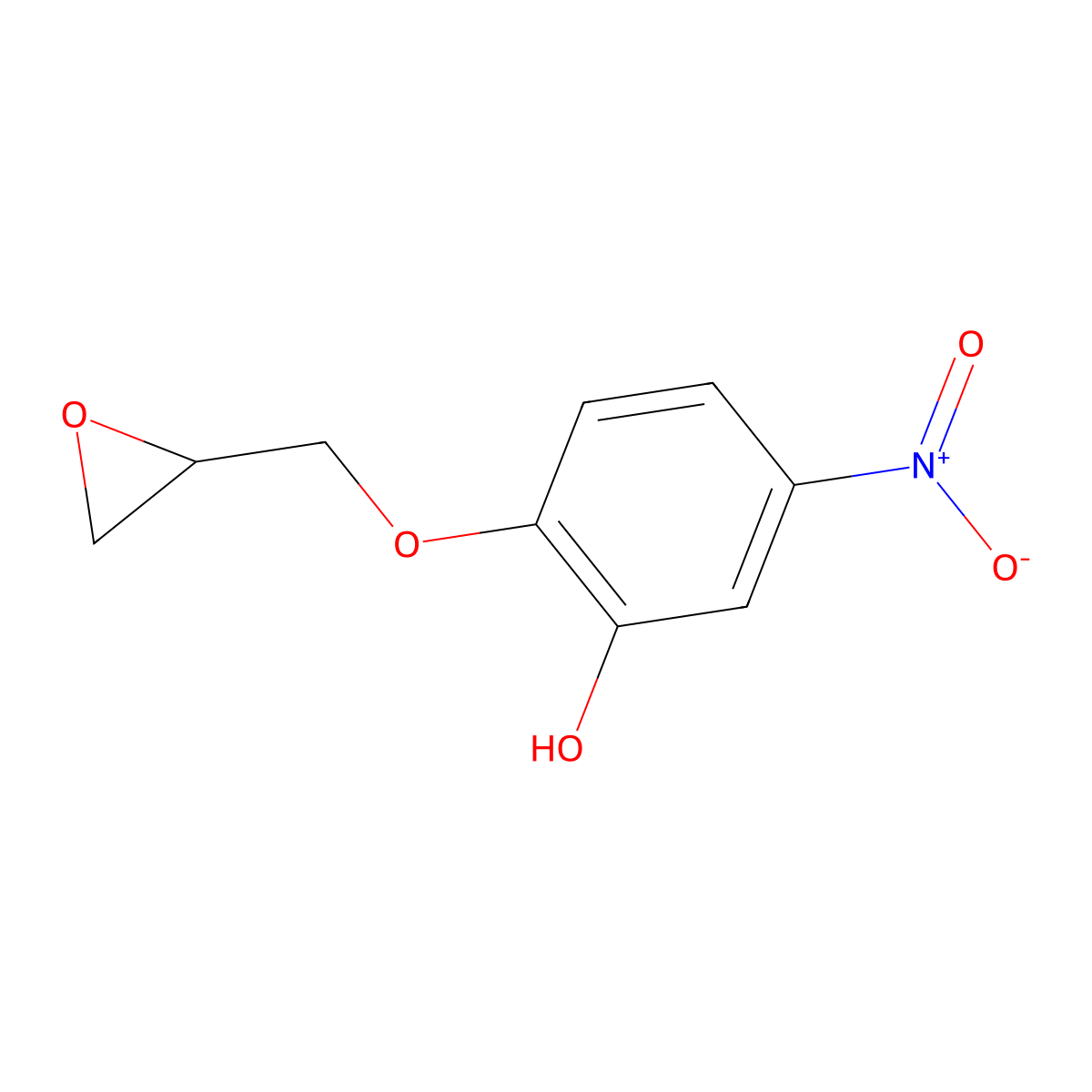 5-Nitro-2-[(oxiran-2-yl)methoxy]phenol molecular structure, CAS 682339-44-2