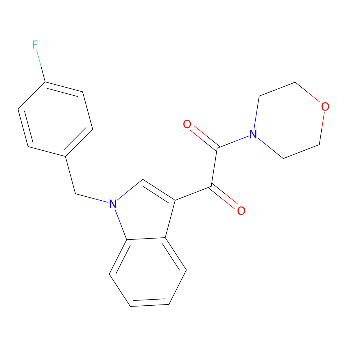 1-[1-[(4-Fluorophenyl)methyl]indol-3-yl]-2-morpholin-4-ylethane-1,2-dione molecular structure, CAS 682347-89-3