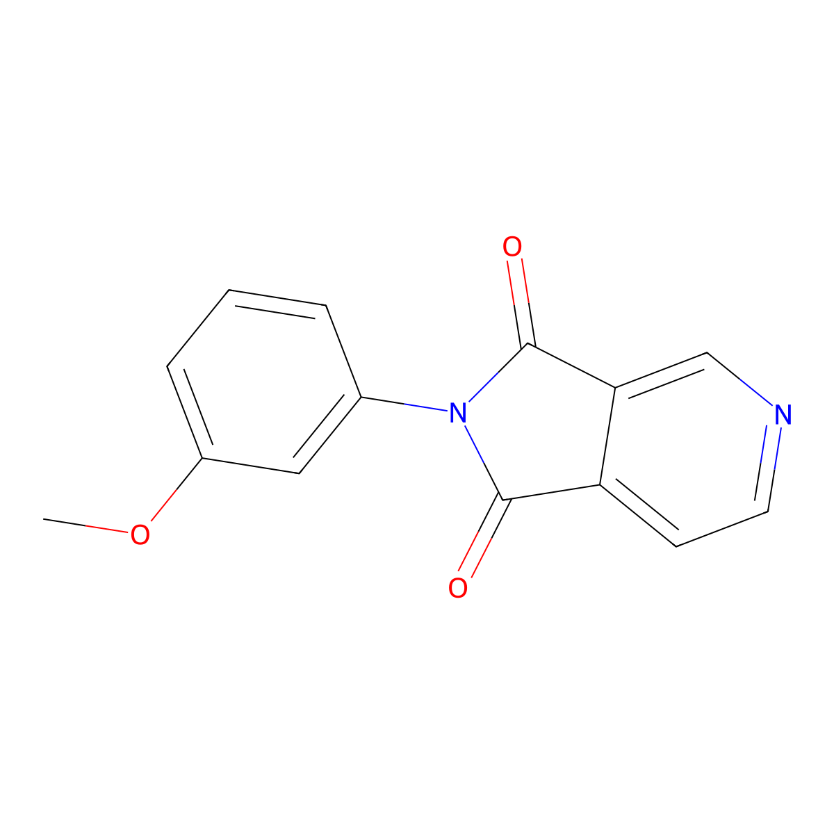 2-(3-methoxyphenyl)-1H-pyrrolo[3,4-c]pyridine-1,3(2H)-dione molecular structure, CAS 682348-34-1