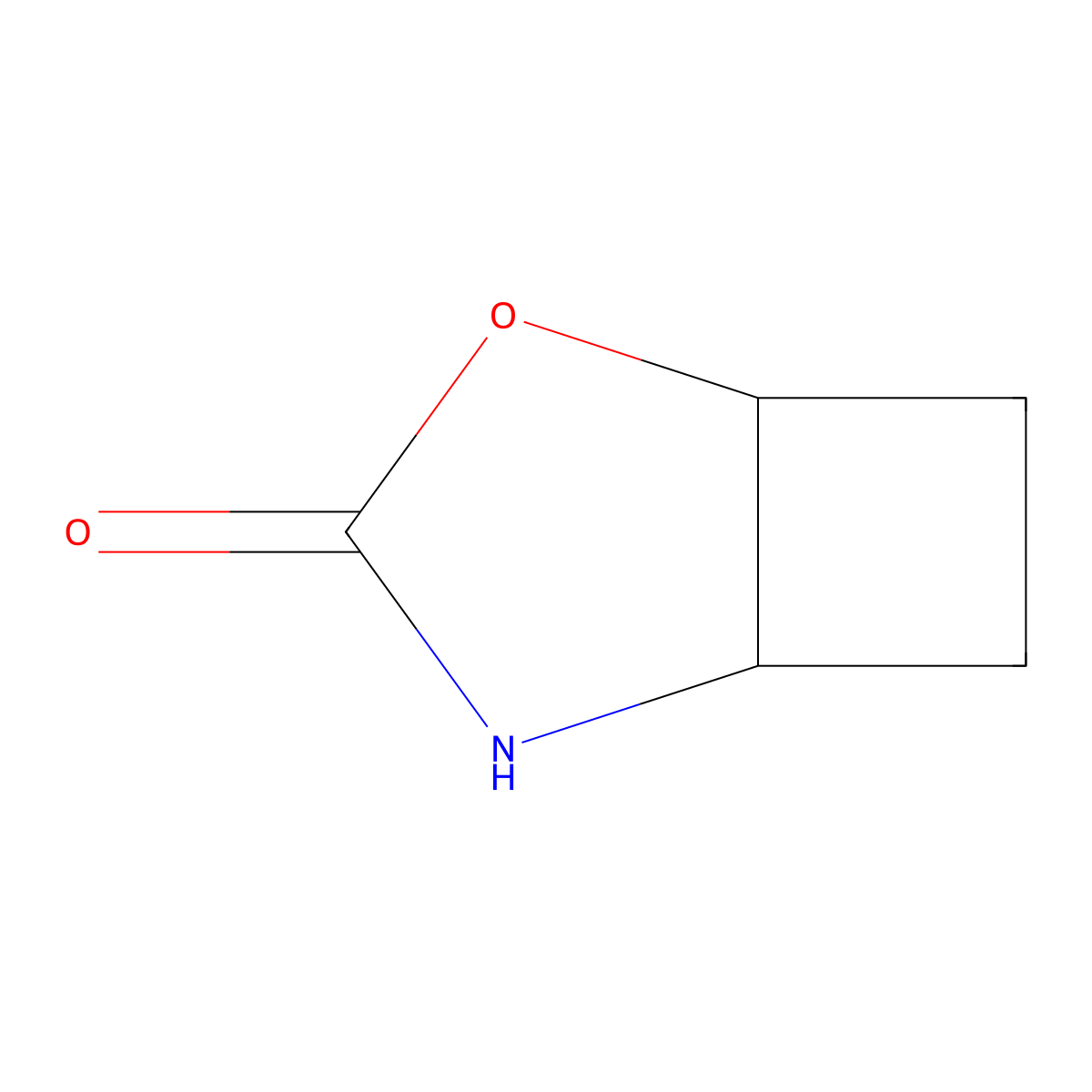 2-Oxa-4-azabicyclo(3.2.0)heptan-3-one molecular structure, CAS 68235-18-7