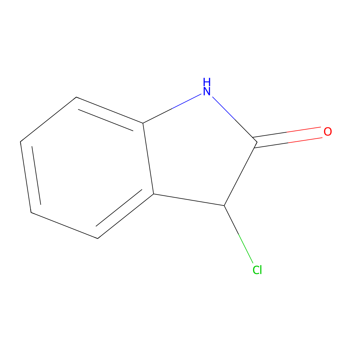 3-Chloro-1,3-dihydro-2H-indol-2-one molecular structure, CAS 68235-96-1