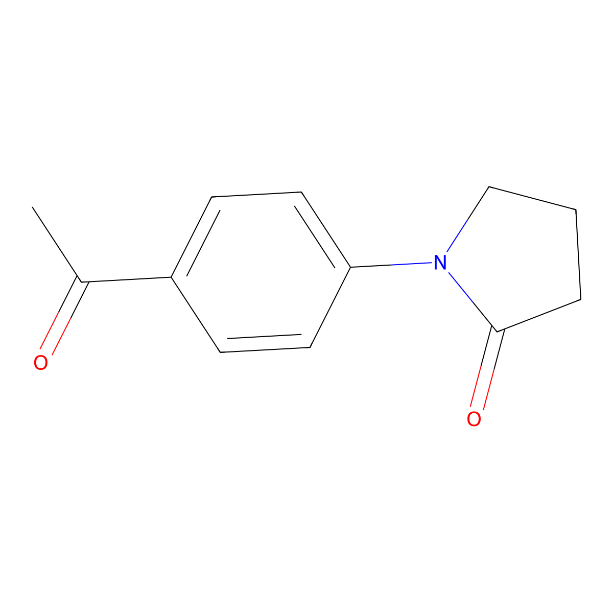 1-(4-Acetylphenyl)pyrrolidin-2-one molecular structure, CAS 682351-65-1