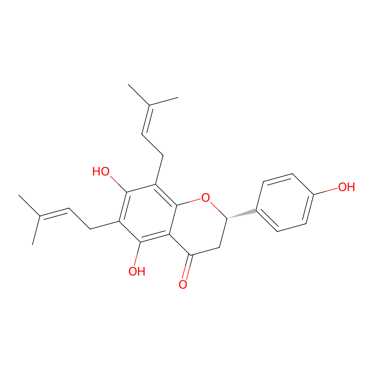 Senegalensin molecular structure, CAS 68236-11-3