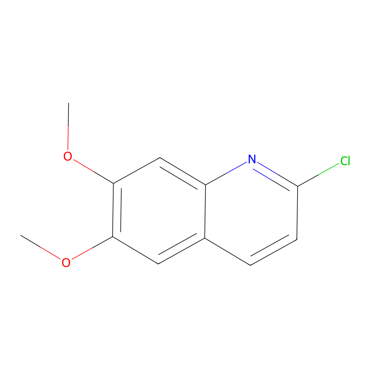 2-Chloro-6,7-dimethoxyquinoline molecular structure, CAS 68236-22-6