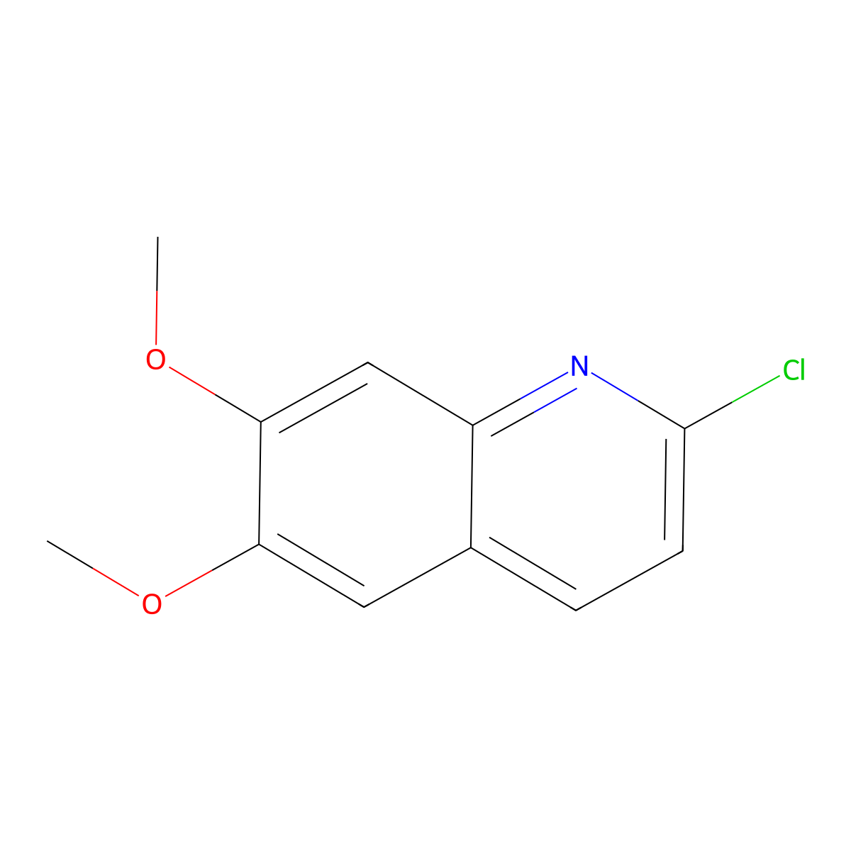 2-Chloro-6,7-dimethoxyquinoline molecular structure, CAS 68236-22-6