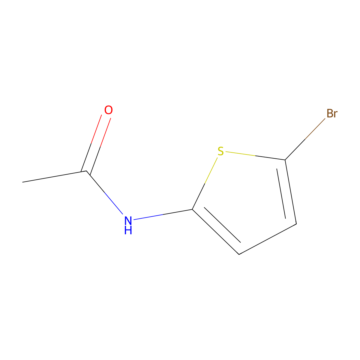 N-(5-bromothiophen-2-yl)acetamide molecular structure, CAS 68236-26-0