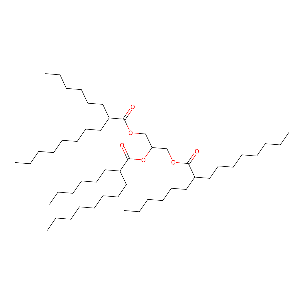 Decanoic acid, 2-hexyl-, 1,1',1''-(1,2,3-propanetriyl) ester molecular structure, CAS 68238-91-5