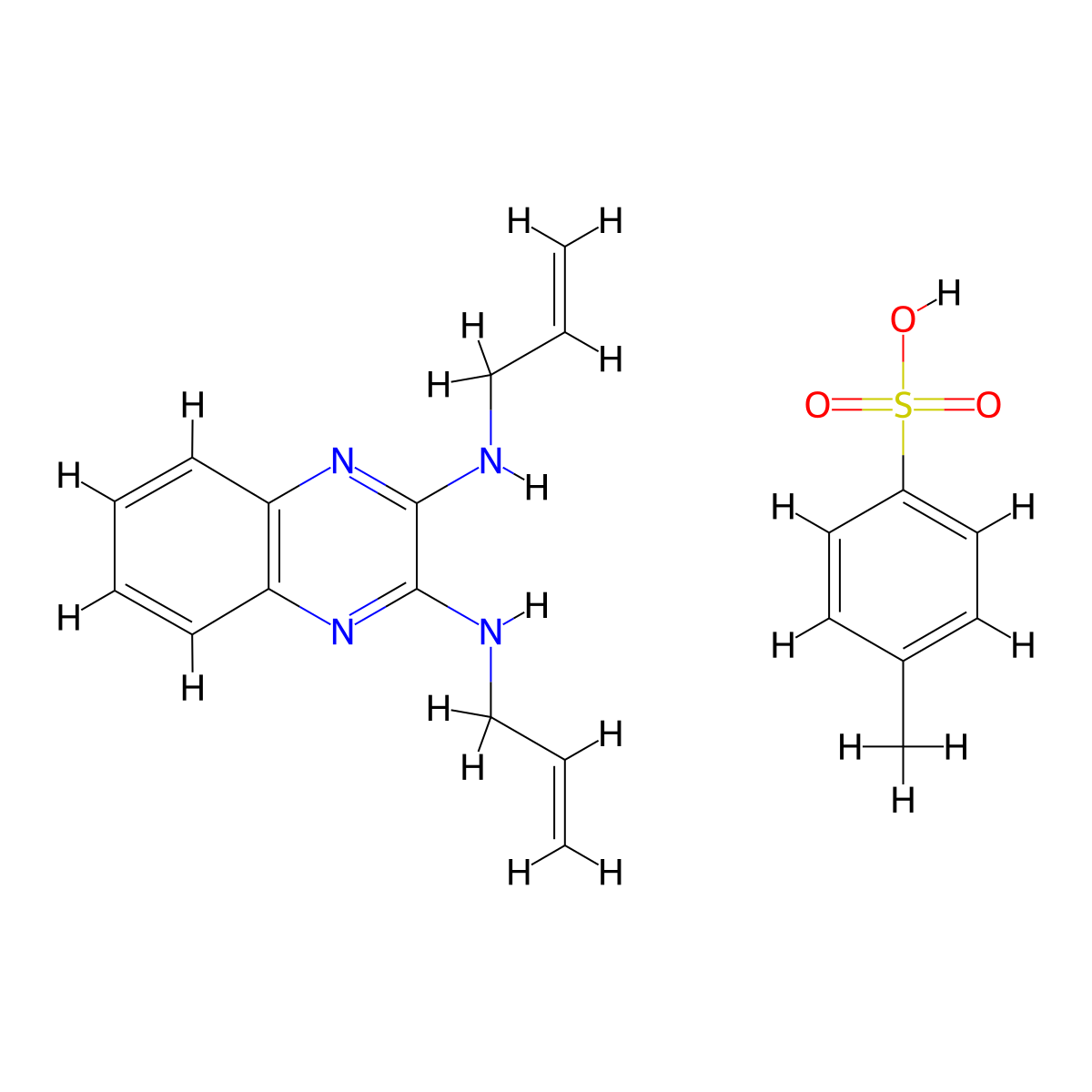 2,3-Quinoxalinediamine, N2,N3-di-2-propen-1-yl-, 4-methylbenzenesulfonate (1:1) molecular structure, CAS 68239-12-3