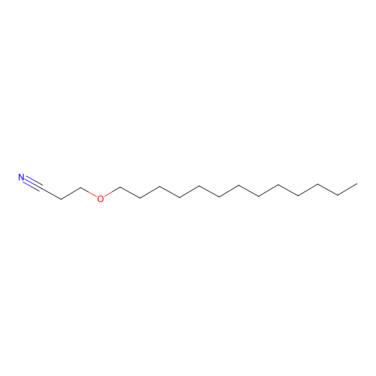 Propanenitrile, 3-(tridecyloxy)- molecular structure, CAS 68239-19-0