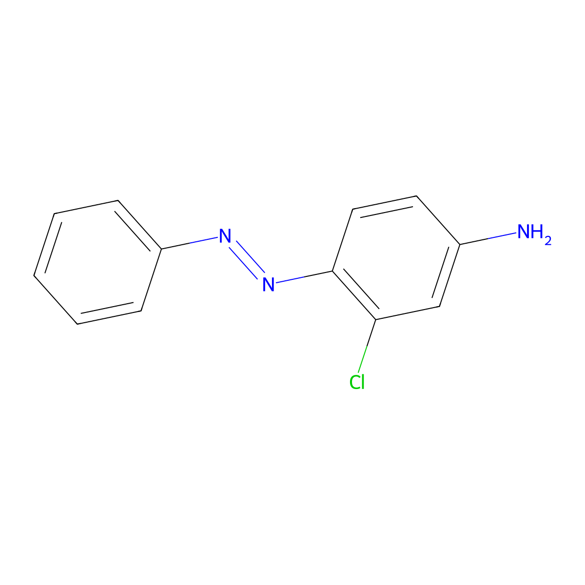 Benzenamine, 3-chloro-4-(2-phenyldiazenyl)- molecular structure, CAS 68239-21-4