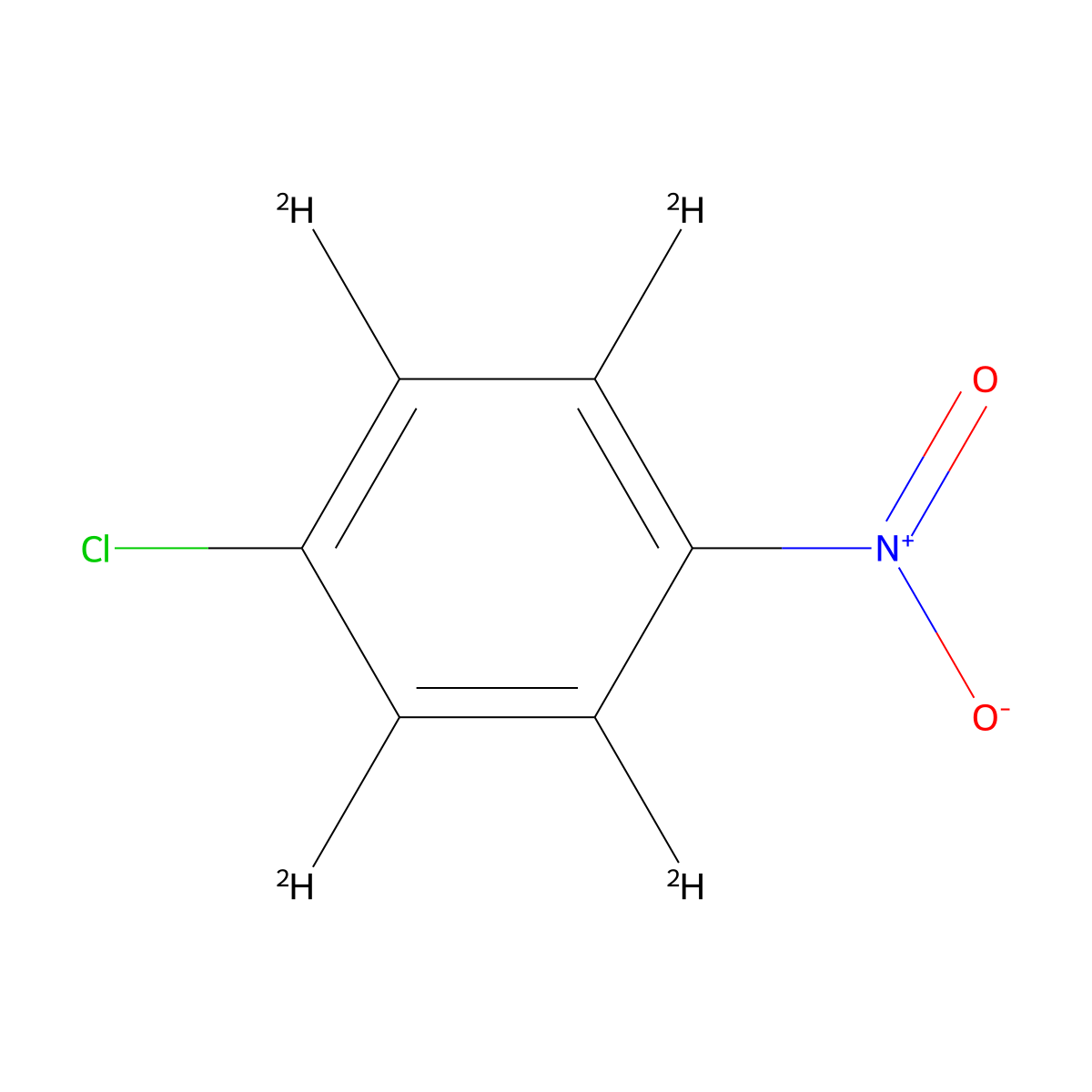 Benzene-1,2,4,5-d4, 3-chloro-6-nitro- molecular structure, CAS 68239-23-6