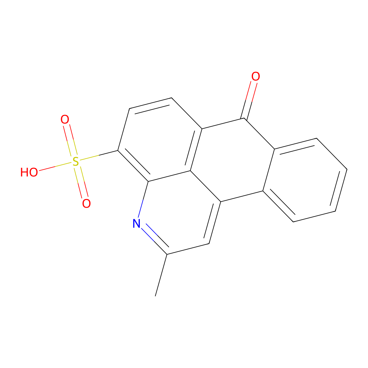 7H-Naphtho[1,2,3-de]quinoline-4-sulfonic acid, 2-methyl-7-oxo- molecular structure, CAS 68239-60-1