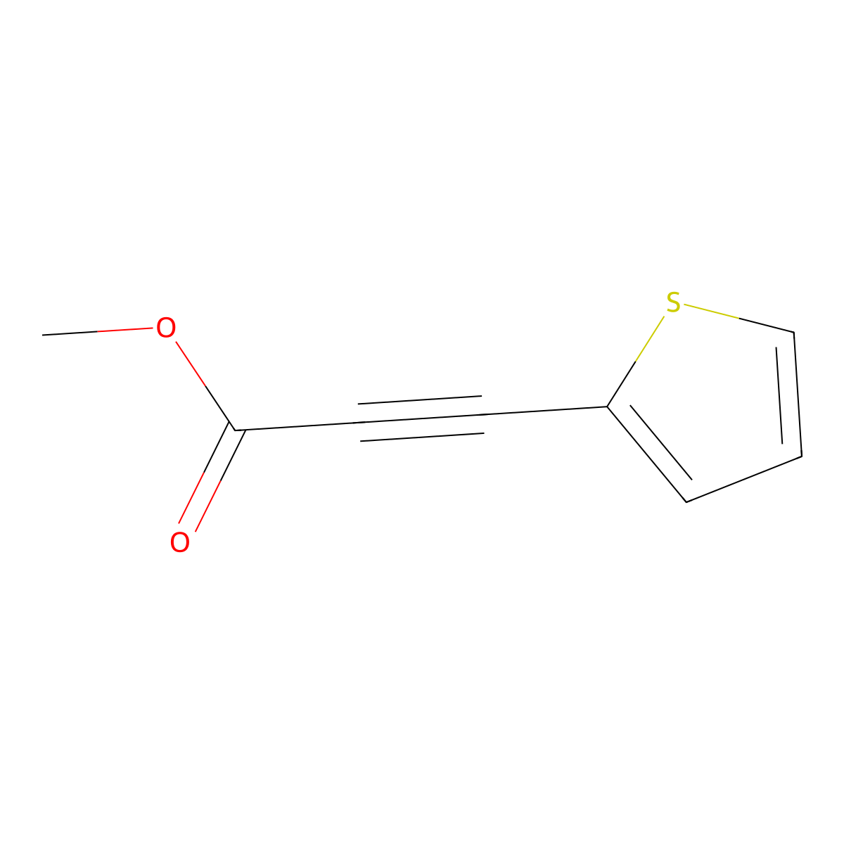 Methyl 3-(thiophen-2-yl)propiolate molecular structure, CAS 6824-26-6