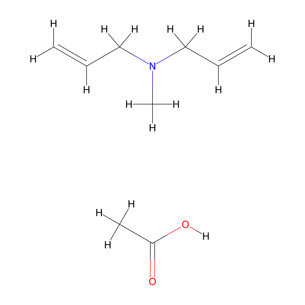 2-Propen-1-amine, N-methyl-N-2-propen-1-yl-, acetate (1:1) molecular structure, CAS 68240-12-0