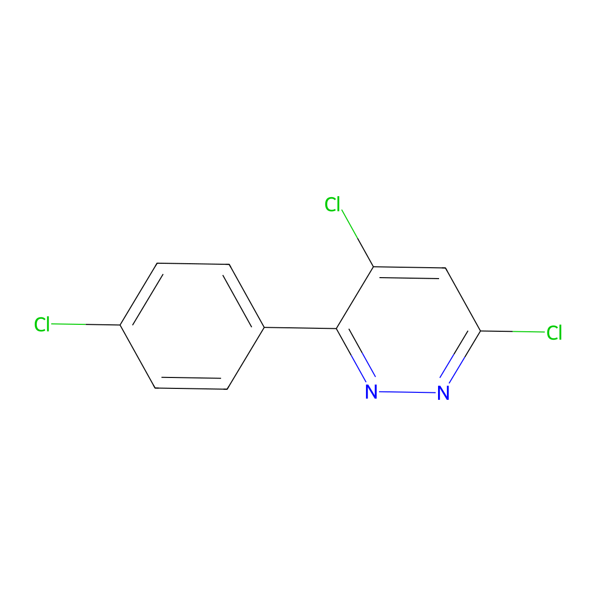 3-(4-Chlorophenyl)-4,6-dichloropyridazine molecular structure, CAS 68240-46-0