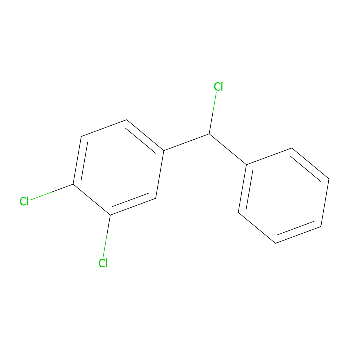 1,2-Dichloro-4-[chloro(phenyl)methyl]benzene molecular structure, CAS 68240-59-5
