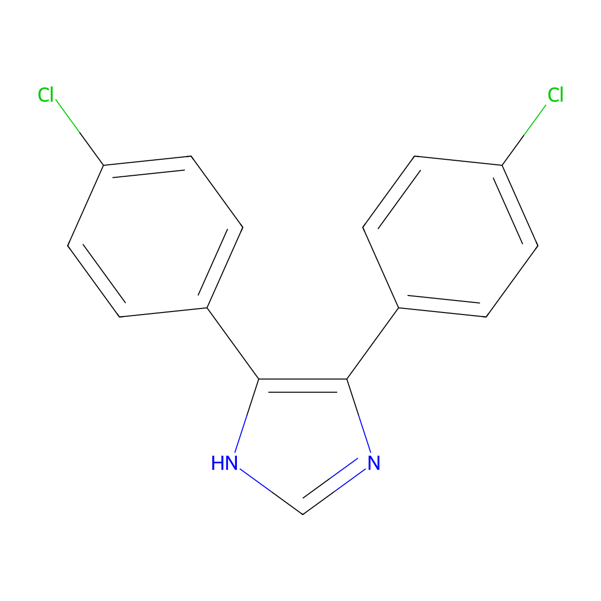 4,5-Bis(4-chlorophenyl)-1H-imidazole molecular structure, CAS 68240-86-8