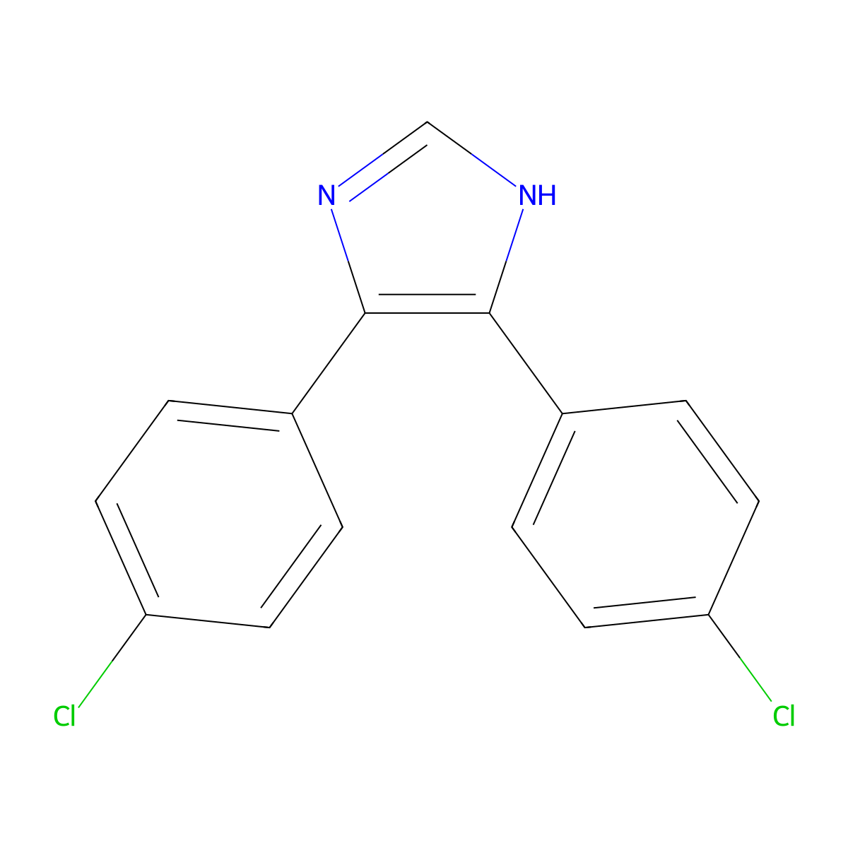 4,5-Bis(4-chlorophenyl)-1H-imidazole molecular structure, CAS 68240-86-8