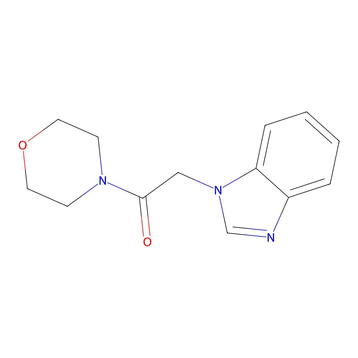 2-(Benzimidazol-1-yl)-1-morpholin-4-ylethanone molecular structure, CAS 68242-84-2