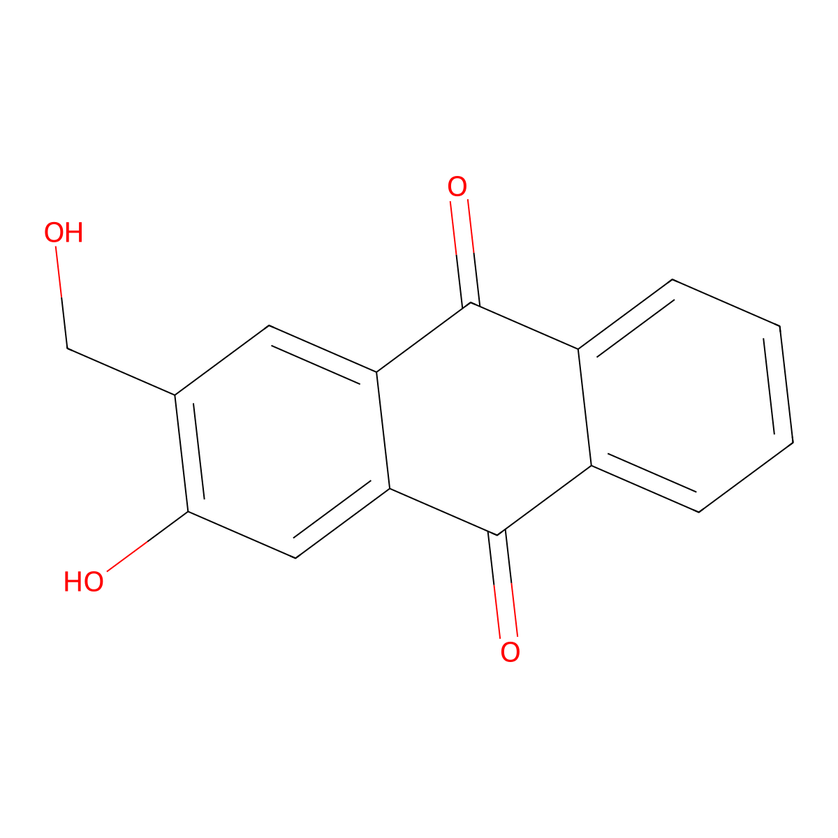 2-Hydroxy-3-(Hydroxymethyl)Anthraquinone molecular structure, CAS 68243-30-1