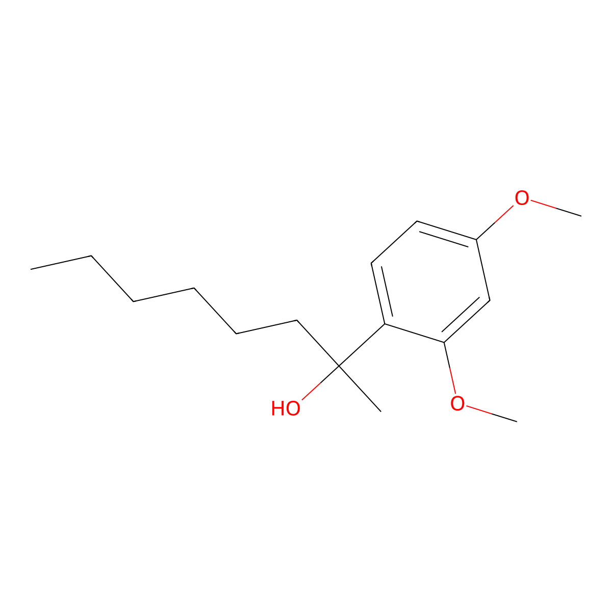 2-(2,4-Dimethoxyphenyl)octan-2-ol molecular structure, CAS 6825-23-6