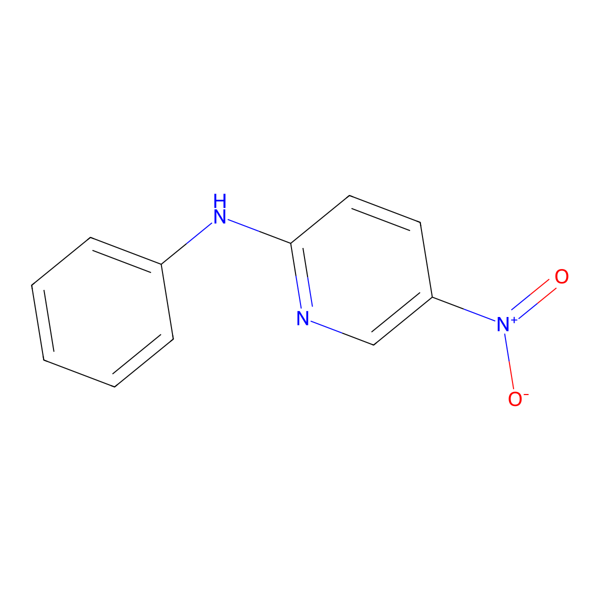 5-Nitro-N-phenylpyridin-2-amine molecular structure, CAS 6825-25-8