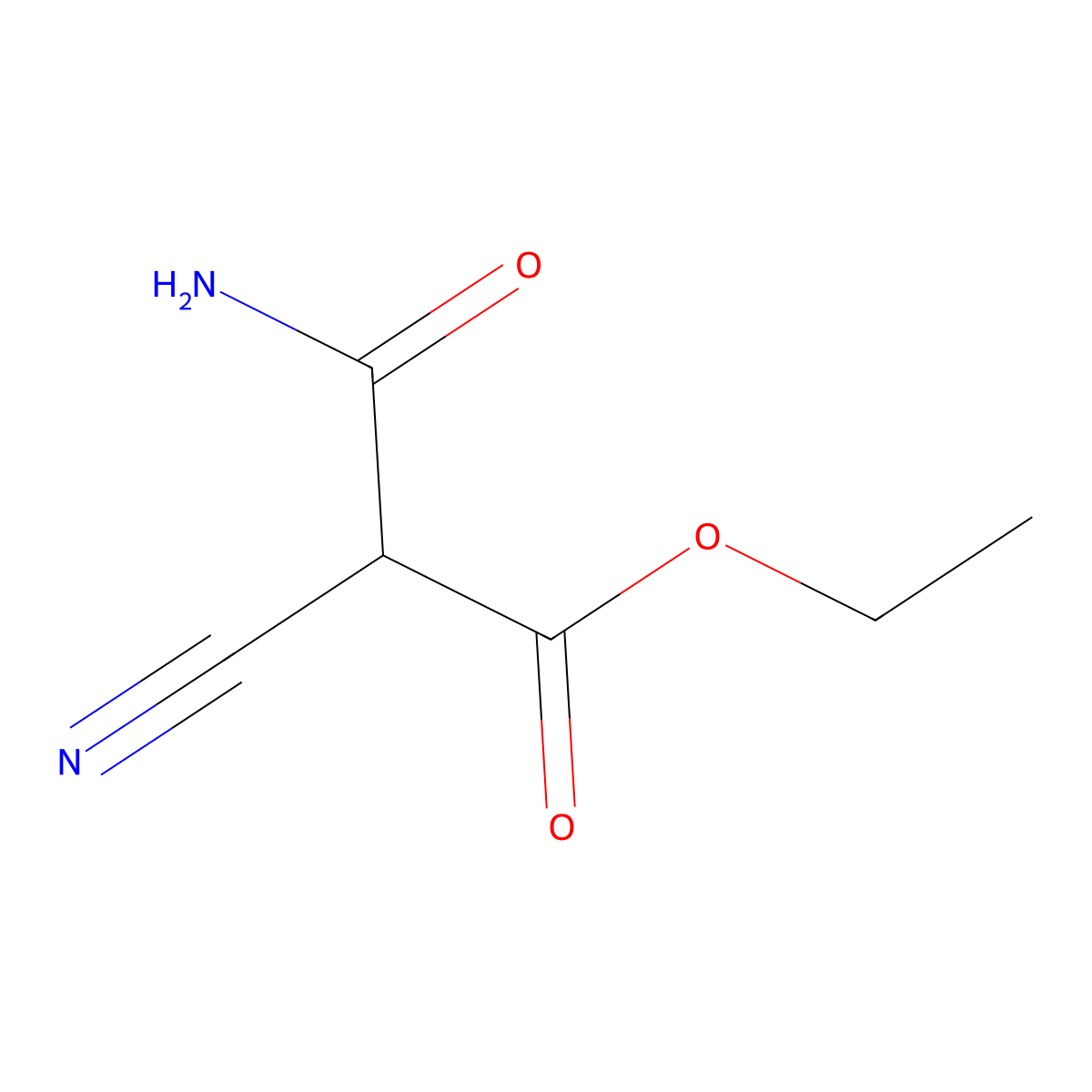 Ethyl 2-carbamoyl-2-cyanoacetate molecular structure, CAS 6825-65-6