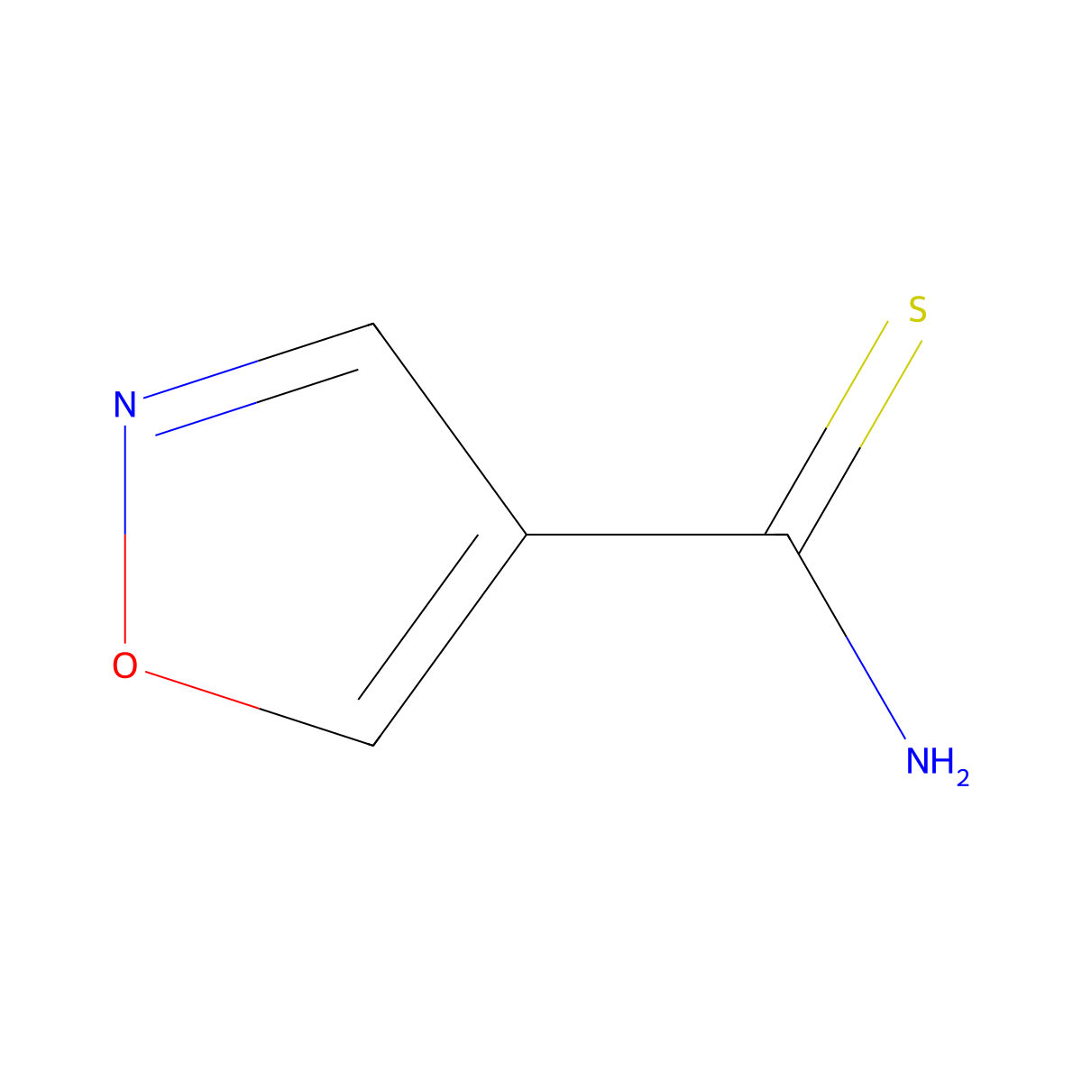 1,2-Oxazole-4-carbothioamide molecular structure, CAS 68251-67-2