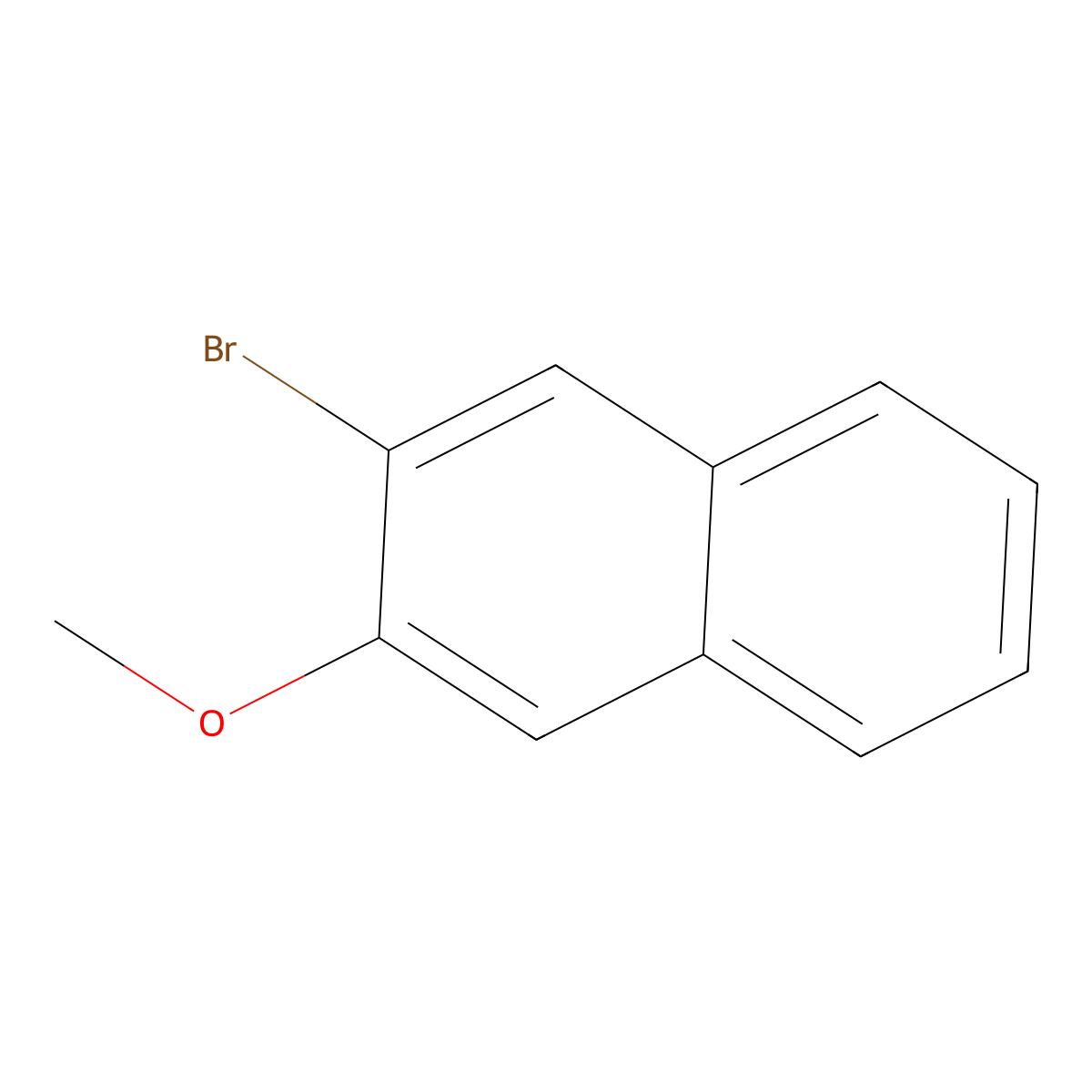 2-Bromo-3-methoxynaphthalene molecular structure, CAS 68251-77-4