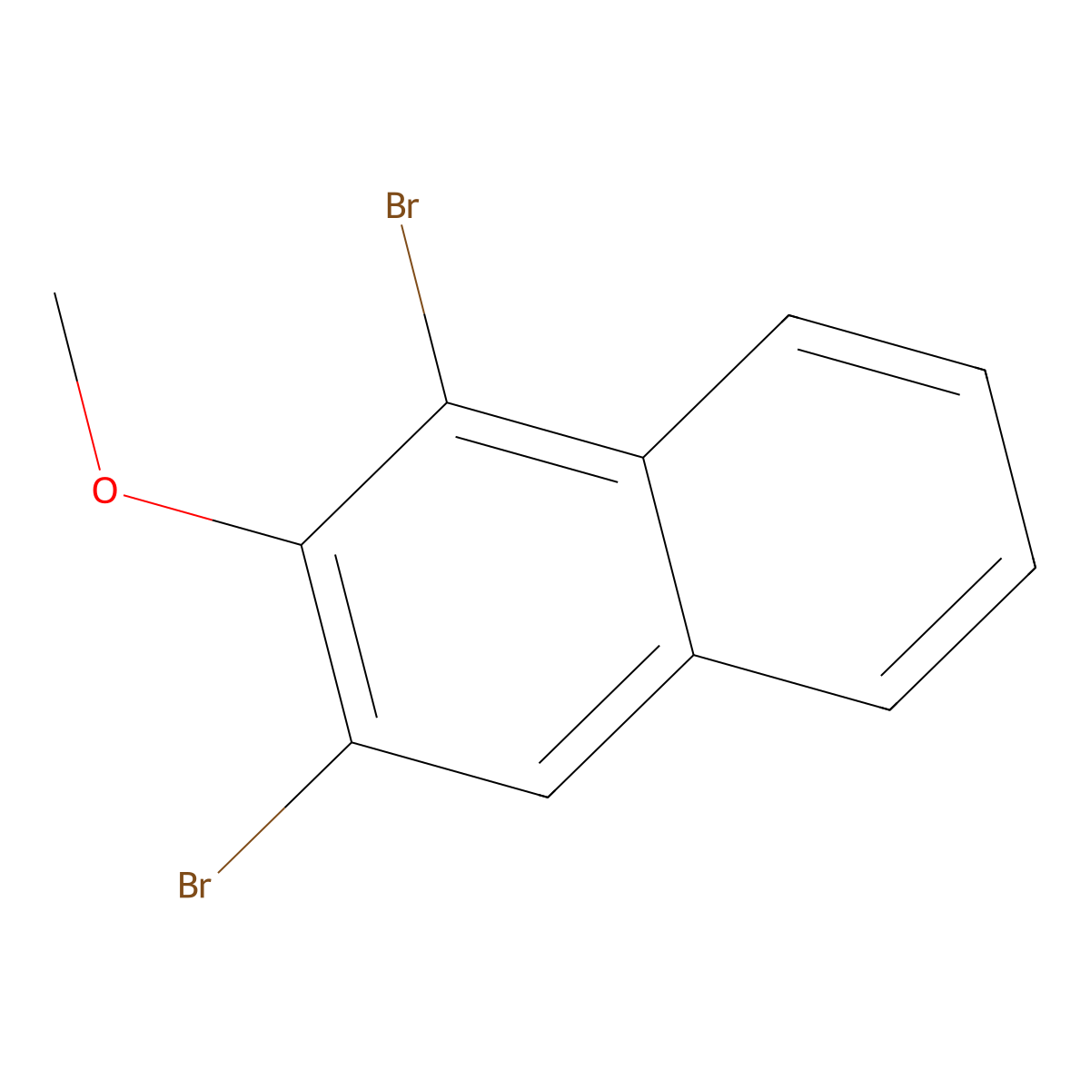 1,3-Dibromo-2-methoxynaphthalene molecular structure, CAS 68251-78-5