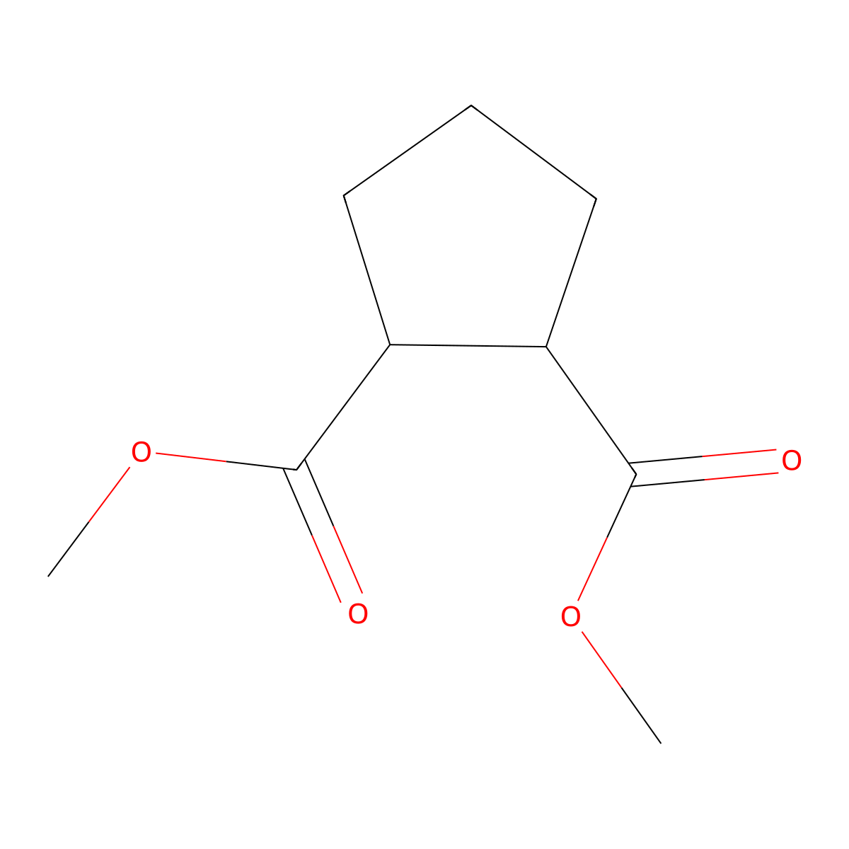 1,2-Cyclopentanedicarboxylic acid, dimethyl ester molecular structure, CAS 68252-17-5