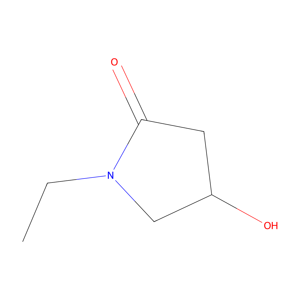 1-Ethyl-4-hydroxypyrrolidin-2-one molecular structure, CAS 68252-21-1