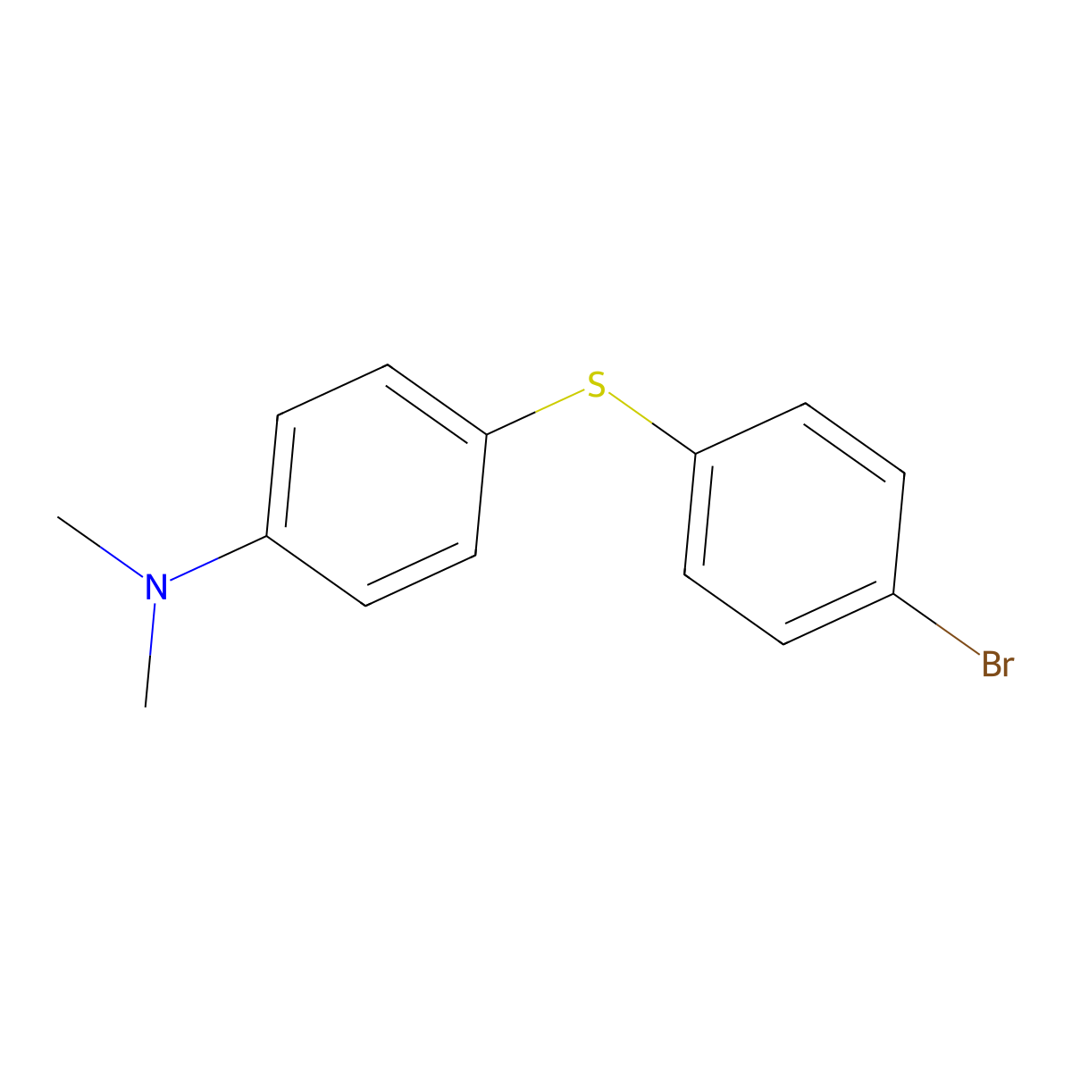 N-{4-[(4-bromophenyl)sulfanyl]phenyl}-N,N-dimethylamine molecular structure, CAS 68253-27-0