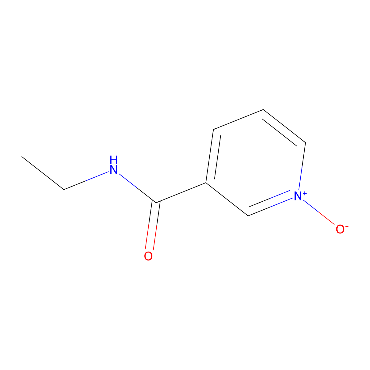 3-(Ethylcarbamoyl)pyridine 1-oxide molecular structure, CAS 68254-63-7