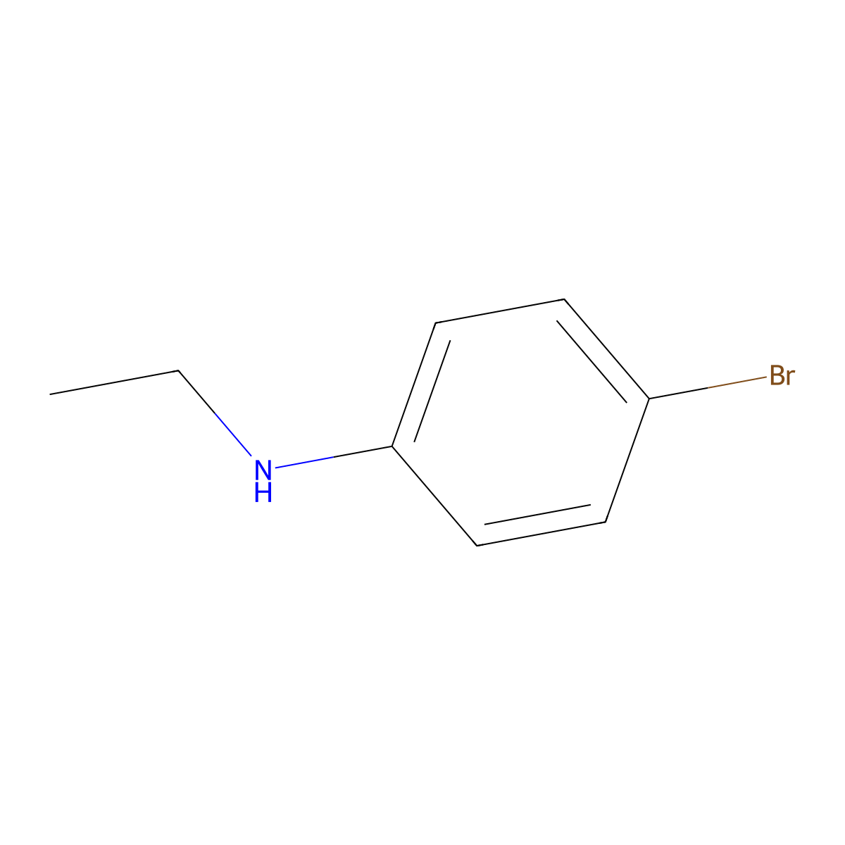 4-bromo-N-ethylaniline molecular structure, CAS 68254-64-8