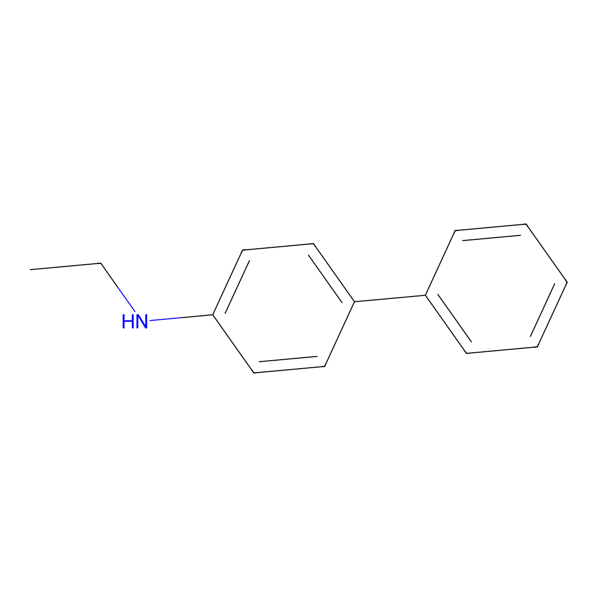 N-ethyl-(1,1'-biphenyl)-4-amine molecular structure, CAS 68254-66-0