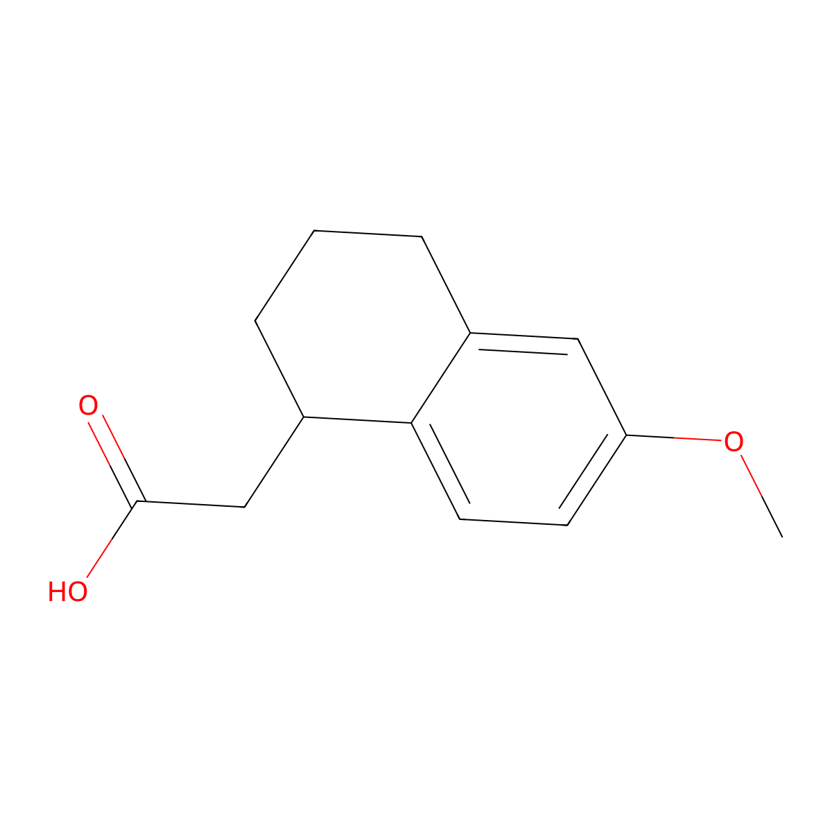 2-(6-Methoxy-1,2,3,4-tetrahydronaphthalen-1-yl)acetic acid molecular structure, CAS 68254-80-8