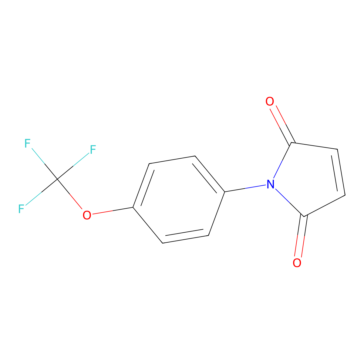 1-(4-(trifluoromethoxy)phenyl)-1H-pyrrole-2,5-dione molecular structure, CAS 68255-58-3