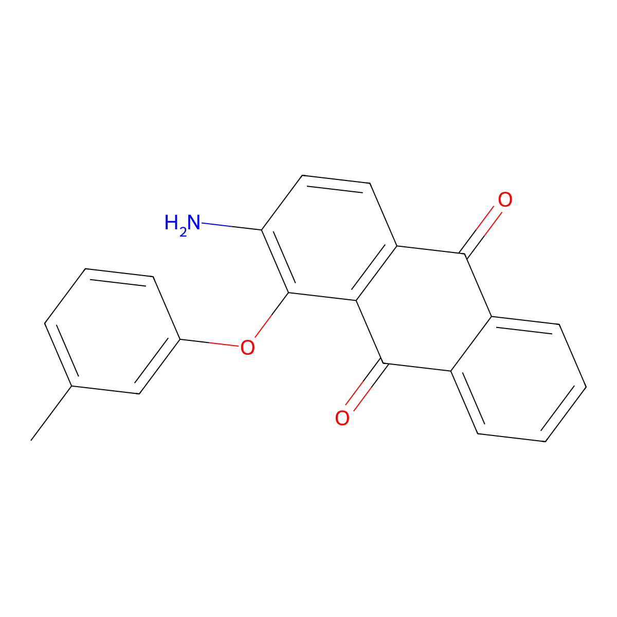 2-Amino-1-(3-methylphenoxy)anthracene-9,10-dione molecular structure, CAS 68256-55-3